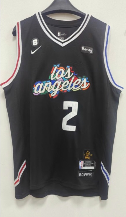 NBA Los Angeles Clippers #2 Leonard Black Jersey