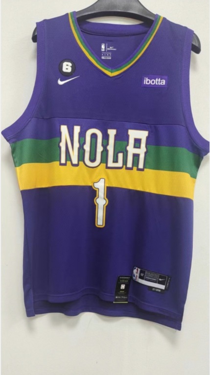 NBA New Orleans Hornets #1 Williamson purple Jersey