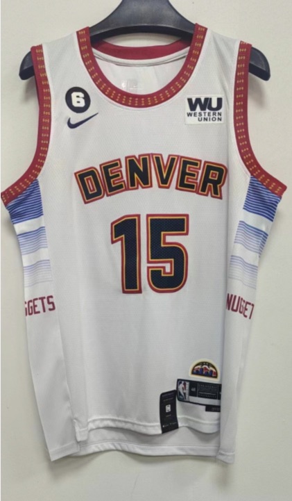 NBA Denver Nuggets #15 Jokic white Jersey
