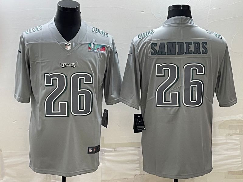 NFL Philadelphia Eagles #26 Sanders Grey Vapor Limited Superbowl Jersey