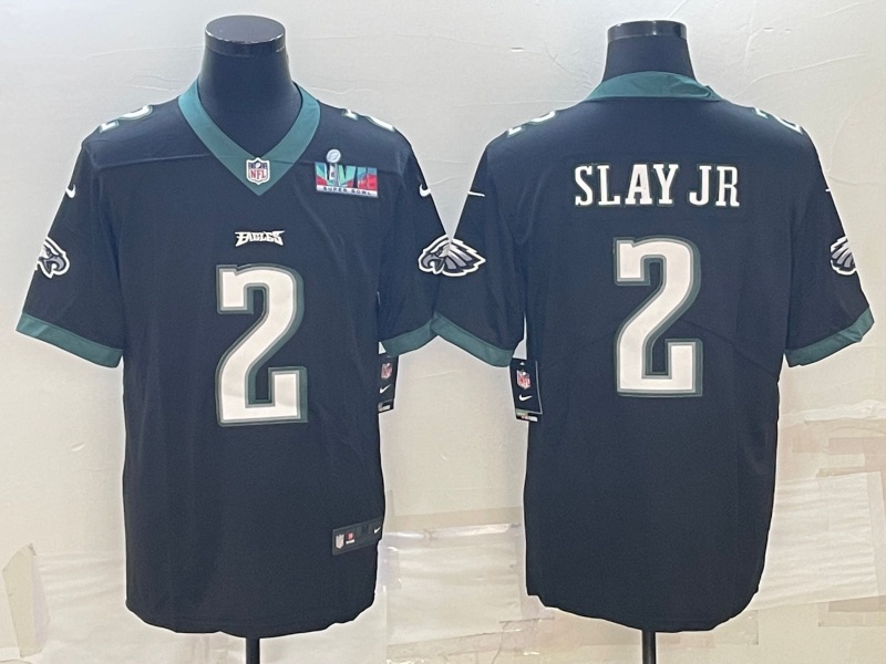 NFL Philadelphia Eagles #2 Slay JR Black Vapor Limited Superbowl Jersey