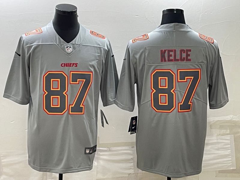NFL Kansas City Chiefs #87 Kelce Grey Limited Jersey