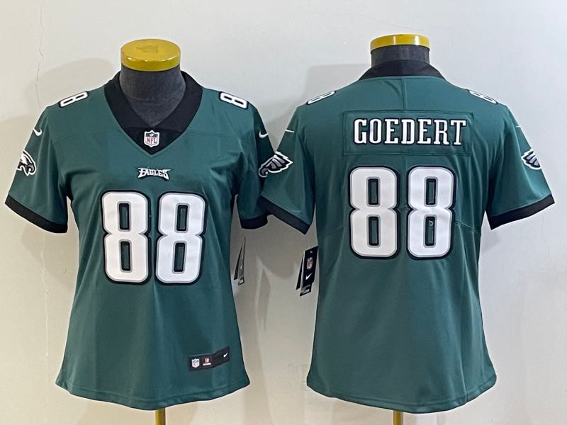 Kids NFL Philadelphia Eagles #88 Goedert Green Vapor Limited Jersey