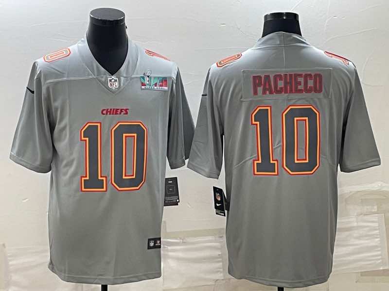 NFL Kansas City Chiefs #10 Pacheco Grey Limited Superbowl Jersey
