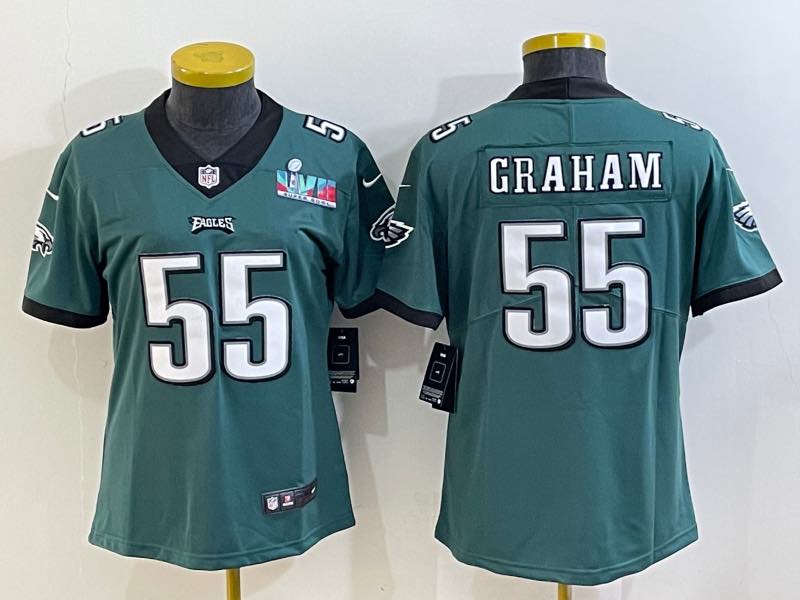 Womens NFL Philadelphia Eagles #55 Graham Green Vapor Limited Superbowl Jersey