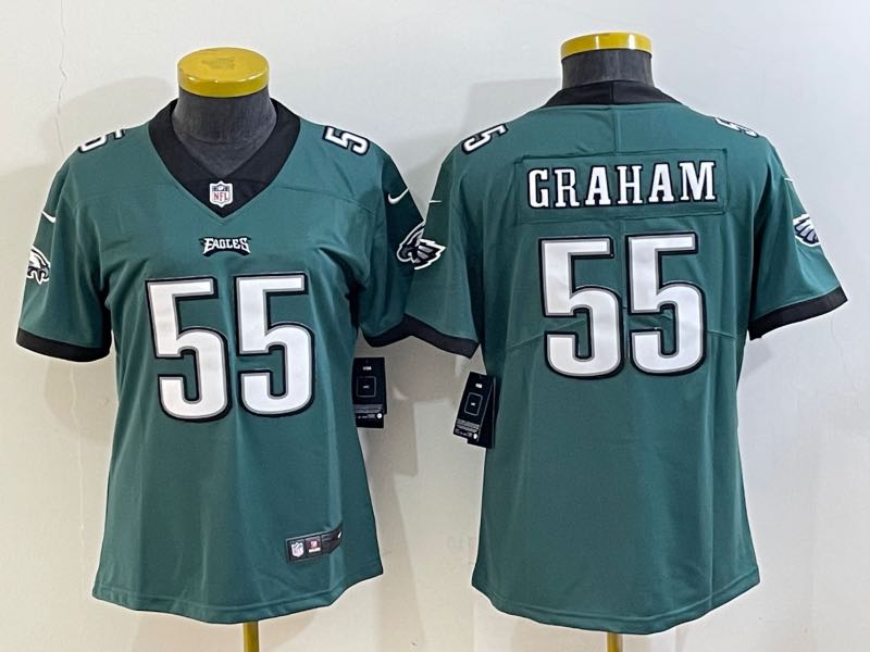 Womens NFL Philadelphia Eagles #55 Graham Green Vapor Limited Jersey