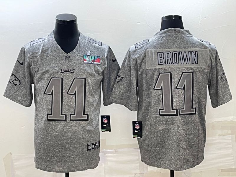 NFL Philadelphia eagles #11 Brown Grey Throwback Jersey