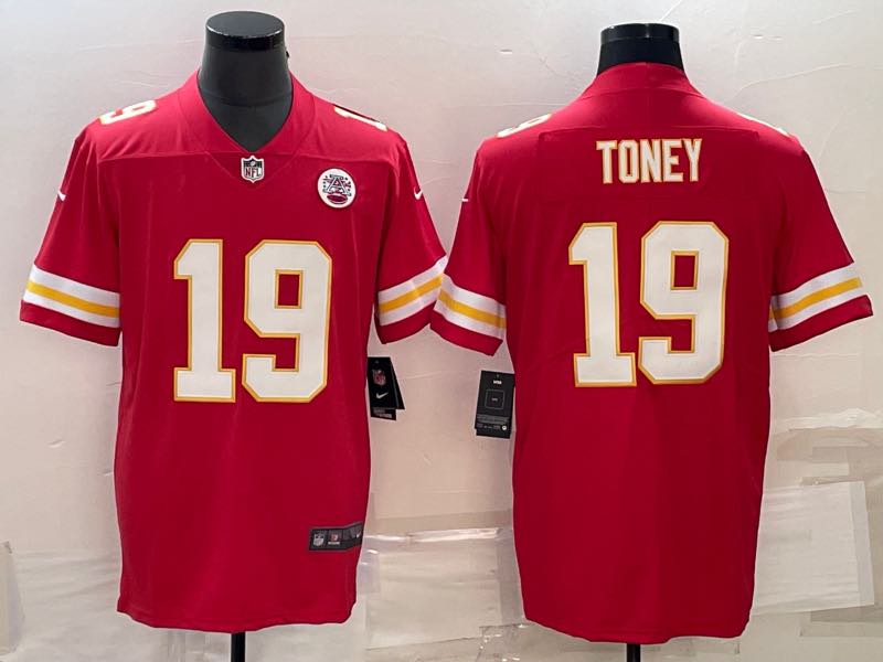 Nike NFL Kansas City Chiefs #19 Toney Red Vapor Limited Jersey 