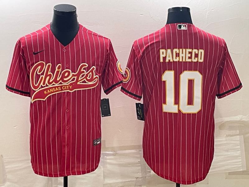 Nike NFL Kansas City Chiefs #10  Pacheco Red Jointed-design Jersey 