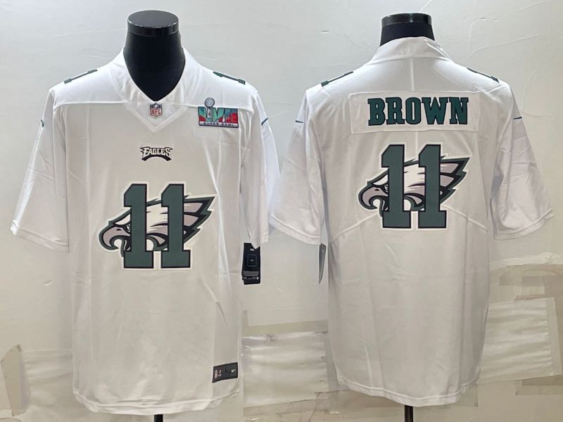 NFL Philadelphia eagles #11 Brown White Shadow Jersey