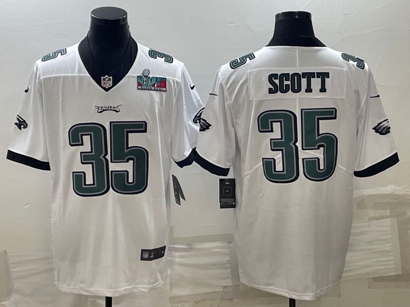 NFL Philadelphia eagles #35 Scott White Vapor Limited Superbowl Jersey