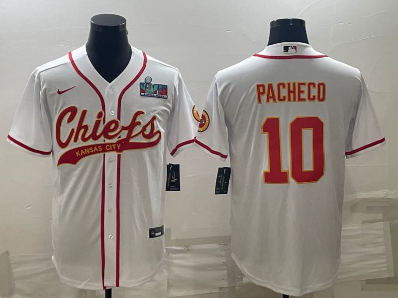 Nike NFL Kansas City Chiefs #10 Pacheco White Jointed-design Jersey 