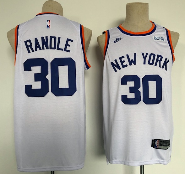 NBA New York Knicks #30 Randle white new Jersey  