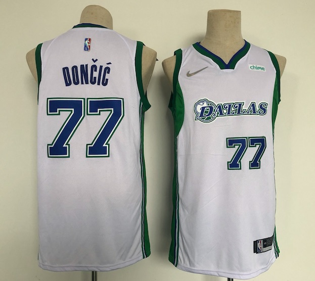 NBA Dallas mavericks #77 Doncic white Jersey