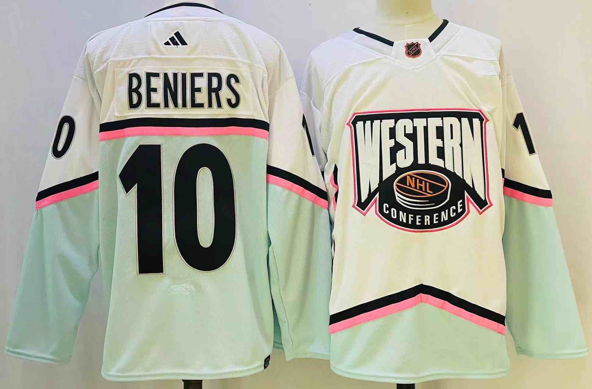 NHL Western Conference #10 Beniers Cream Jersey