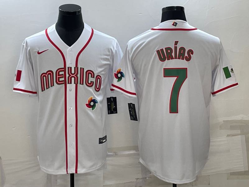 MLB Mexico #7 Urias White World  Cup Jersey