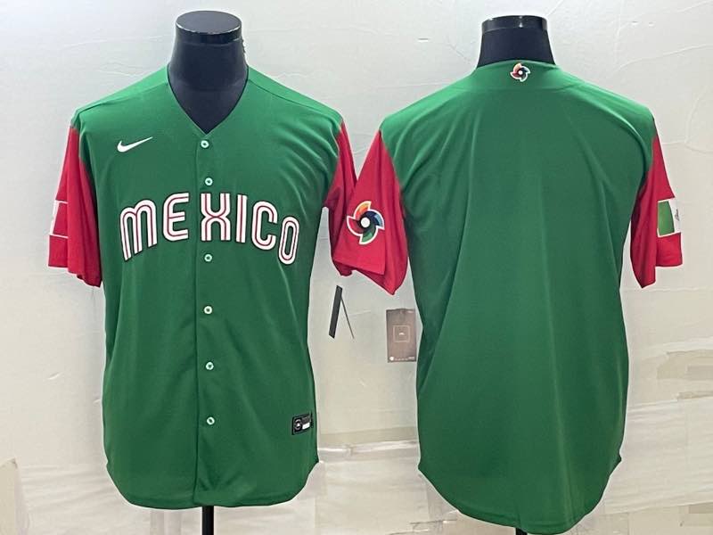 MLB Mexico Blank Green World Cup  Jersey