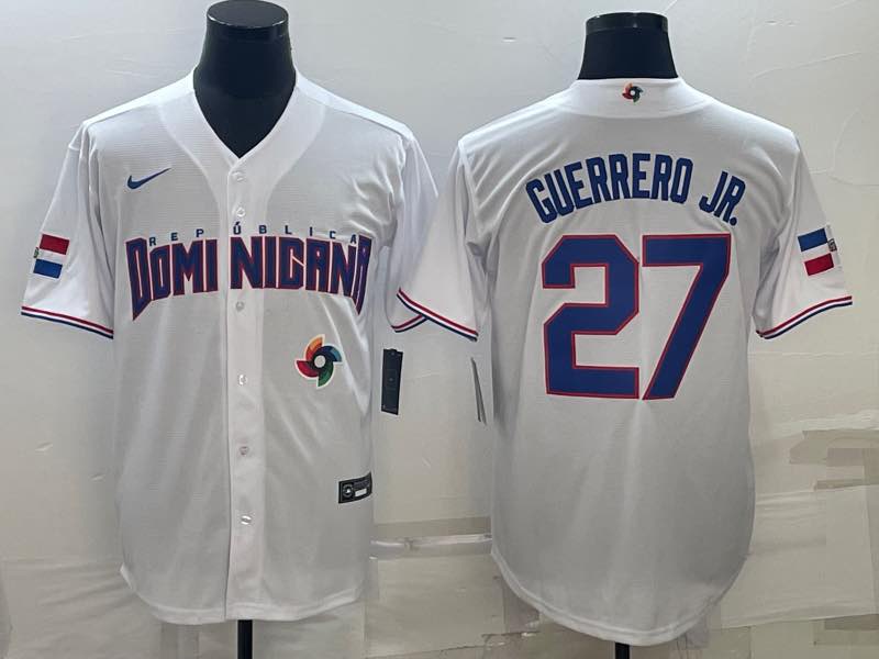 MLB Domi Nicana #27 Guerrerd JR. World Cup White Jersey