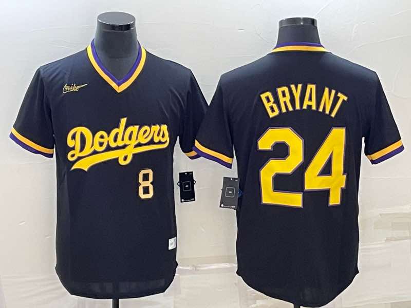 MLB Los Angeles Dodgers #24 Bryant Black Throwback Jersey