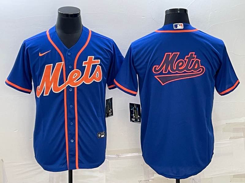 MLB New York Mets Blank Blue  Logo Jersey