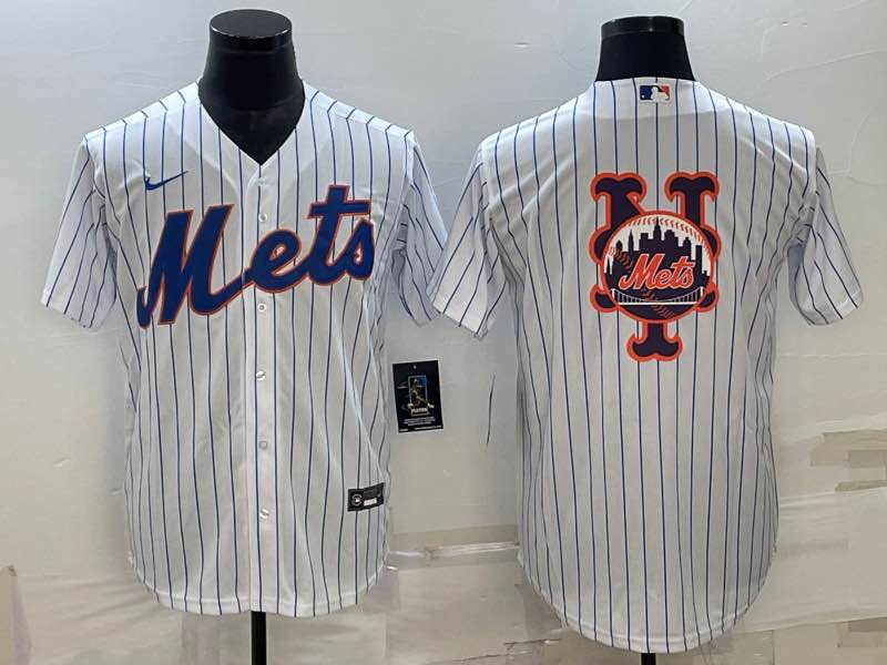 MLB New York Mets Blank White Logo Jersey
