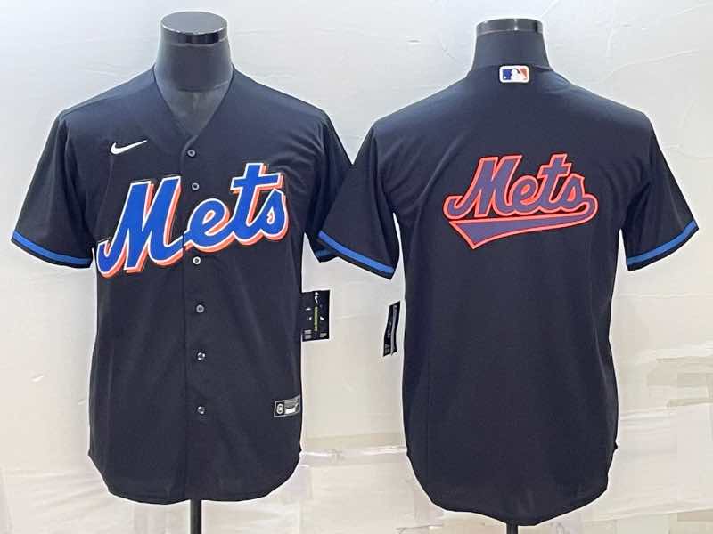 MLB New York Mets Blank Black Jersey
