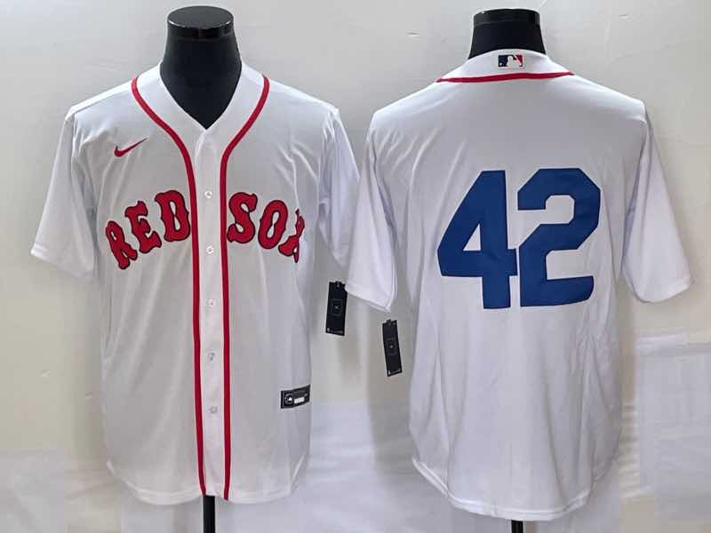 MLB Boston Red Sox #42 White Jersey
