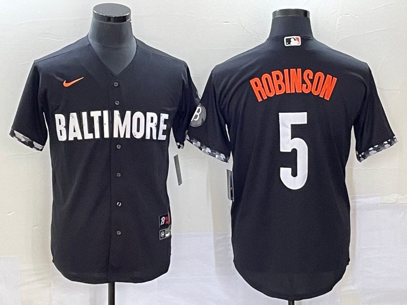 MLB Baltimore Orioles #5 Rubinson Black Jersey