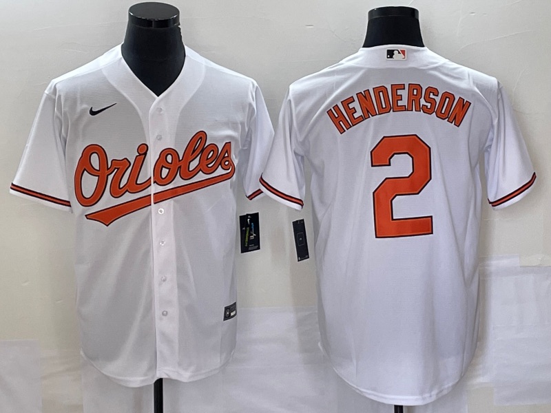 MLB Baltimore Orioles #2 Henderson White Jersey