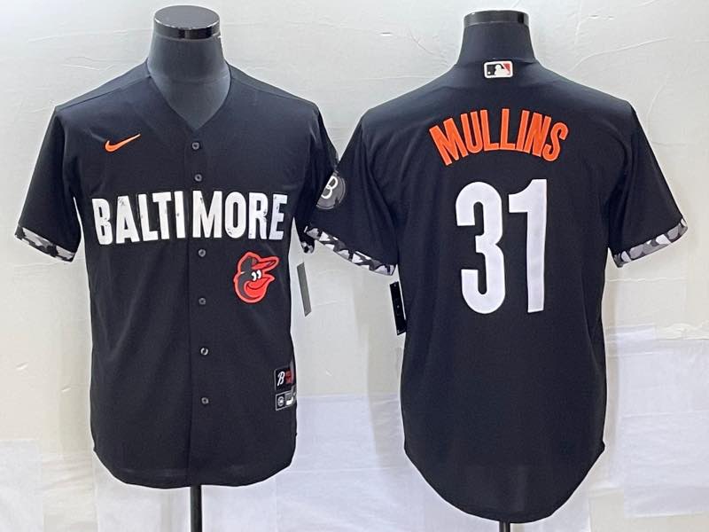 MLB Baltimore Orioles #31 Mullins Black Jersey