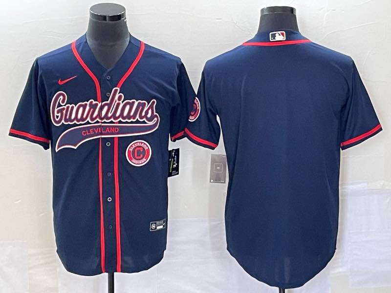 MLB Cleveland Indians Blue Joint-designed Jersey