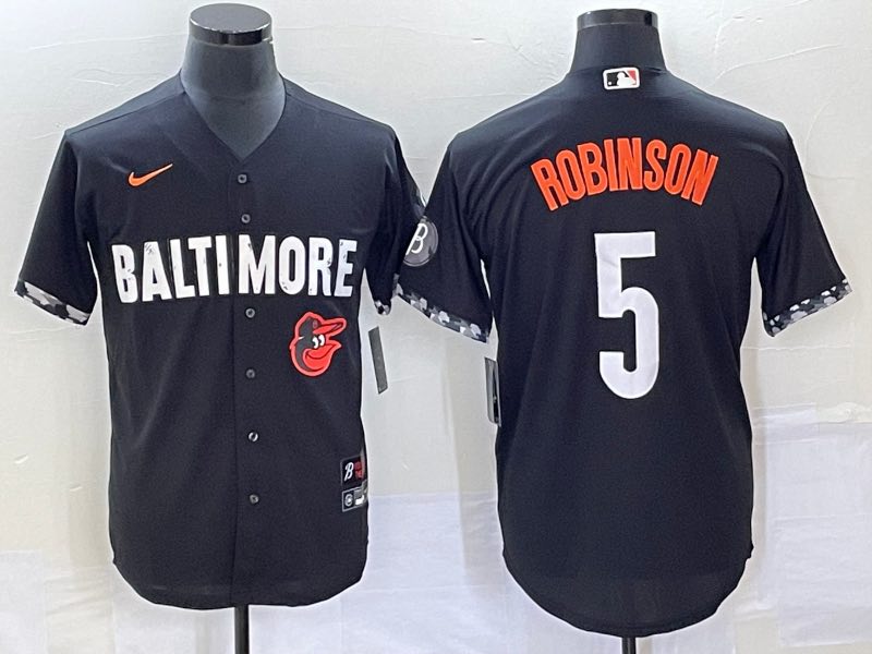 MLB Baltimore Orioles #5 Rubinson  Black Jersey