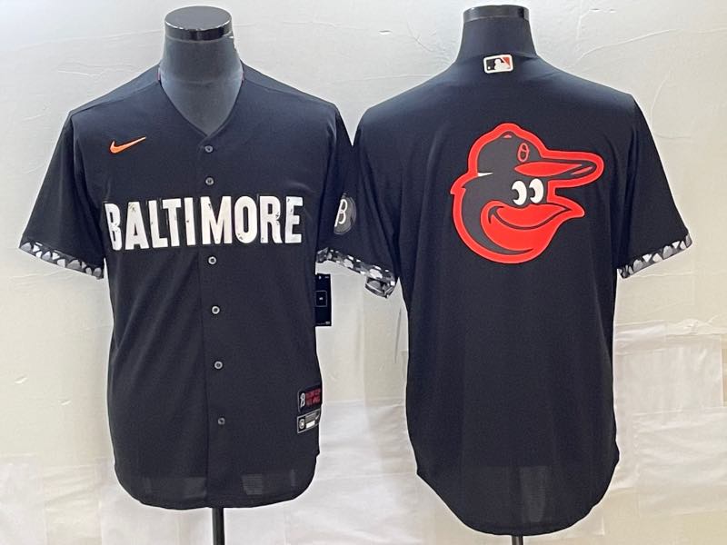 MLB Baltimore Orioles Blank Black Jersey