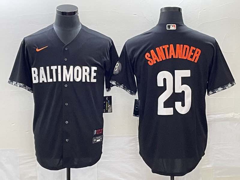 MLB Baltimore Orioles #25 Santander Black Jersey
