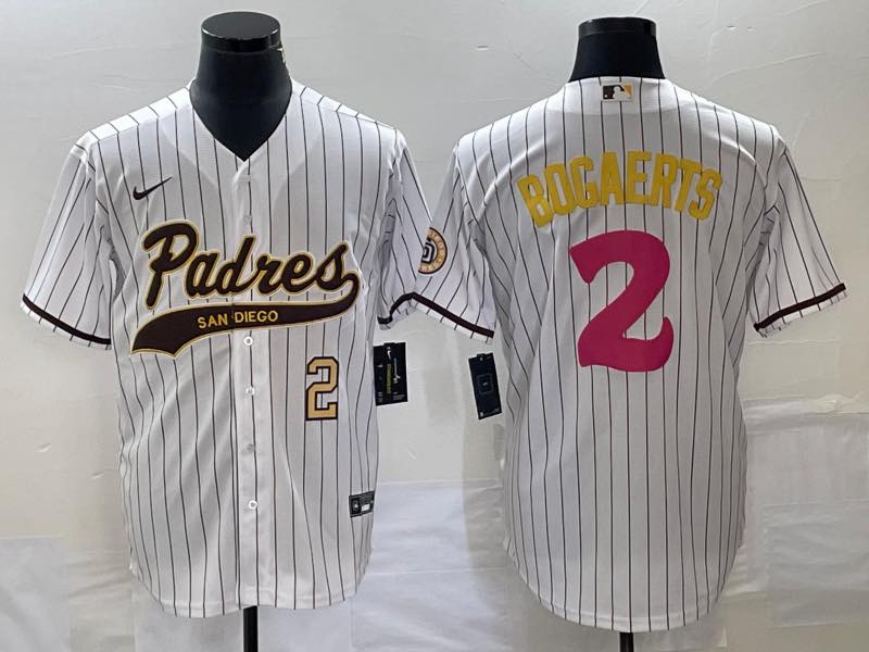 MLB San Diego Padres #2 Bogaerts White Joint-design Jersey