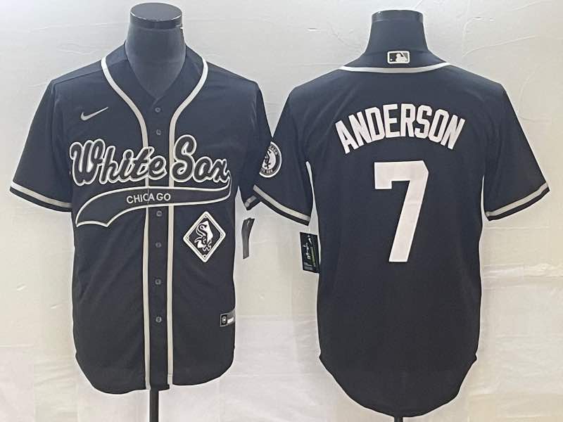 MLB Chicago White Sox #7 Anderson Black Jersey