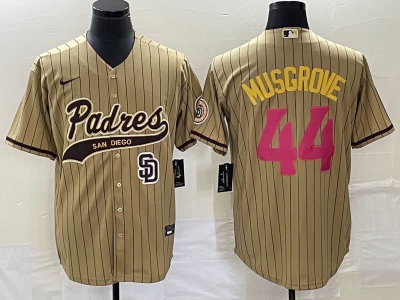 MLB San Diego Padres #44 Mosgrove Yellow Joint-design Jersey