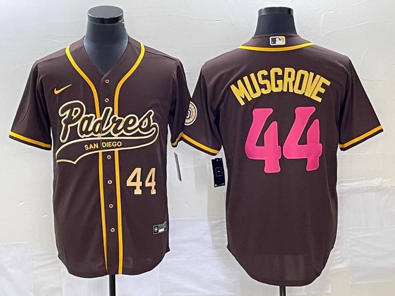 MLB San Diego Padres #44 Musgrove Brown Joint-design Jersey