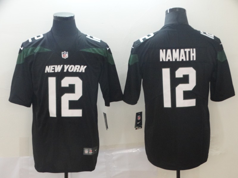 NFL New York Jets #12 Namath Vapor LImited Black Jersey