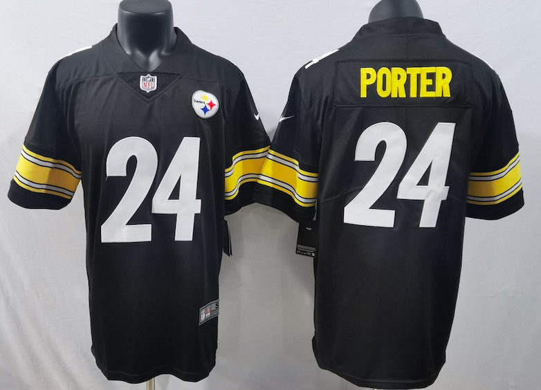 NFL Pittsburgh Steelers #24 Porter Black Vapor Limited Jersey 
