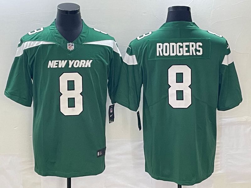 NFL New York Jets #8 Rodgers Vapor LImited Green Jersey