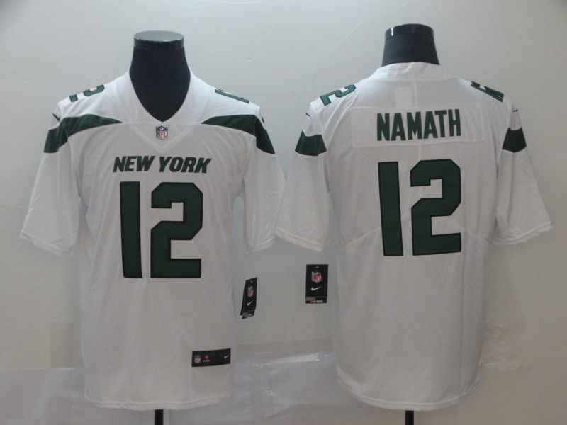NFL New York Jets #12 Namath Vapor LImited White Jersey