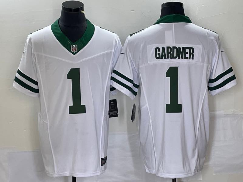 NFL New York Jets #1 Gardner White Throwback New jersey