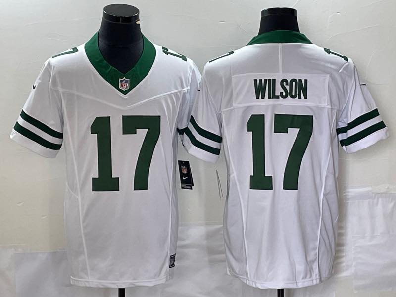NFL New York Jets #17 Wilson White Throwback New jersey
