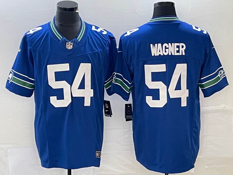 NFL Seattle Seahawks #54 Wagner Blue Throwback New jersey
