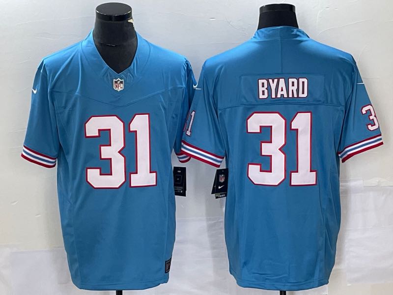 NFL Tennessee Titans #31 Byard L.Blue Throwback New Jersey