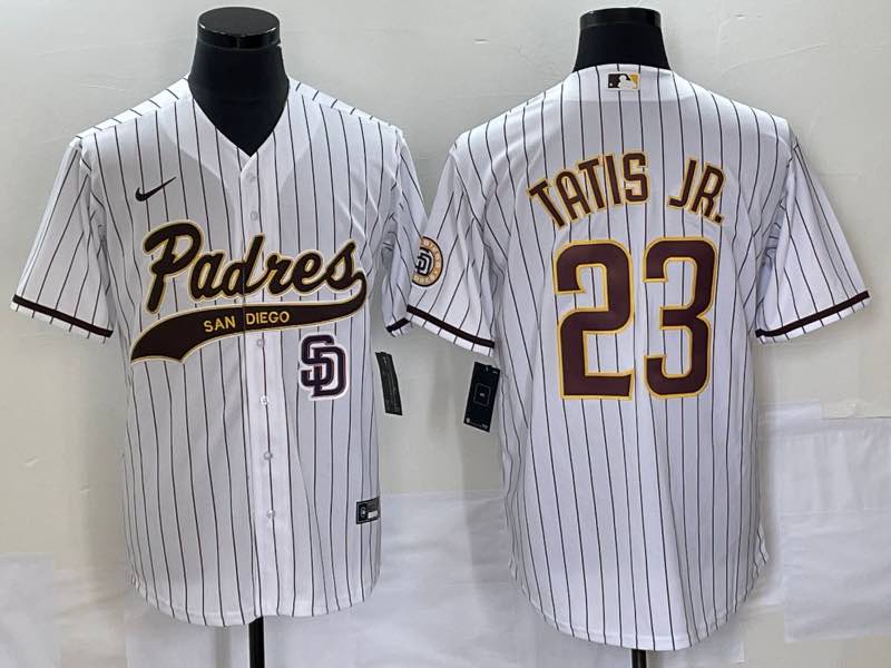 MLB San Diego Padres #23 Tatis JR. White Joint-design Jersey