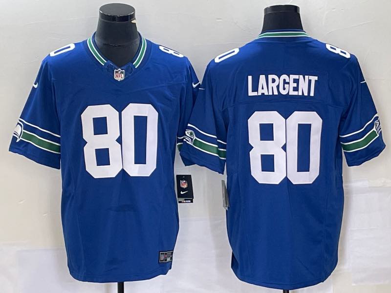 NFL Seattle Seahawks #80 Largent Blue Throwback New jersey