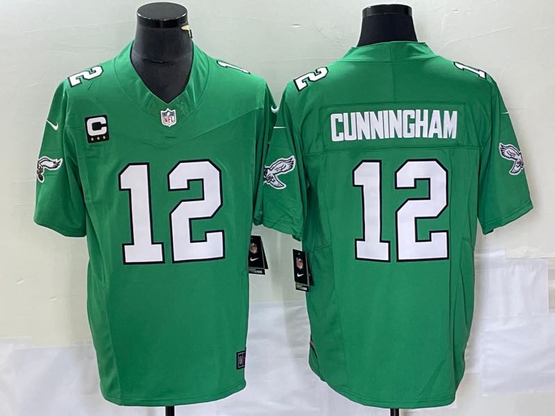 NFL Philadelphia Eagles #12 Cunningham green New Jersey