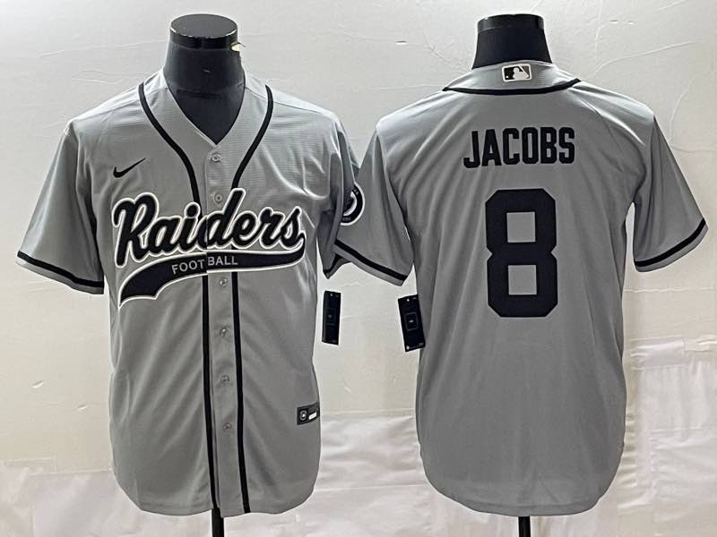 NFL Oakland Raiders #8 Jacobs Jointed-design Limited Jersey 